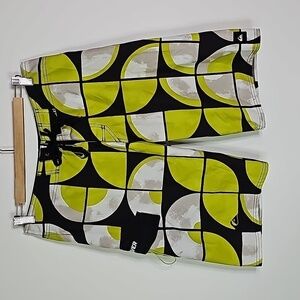 Quicksilver green and black 31" waist swim shorts